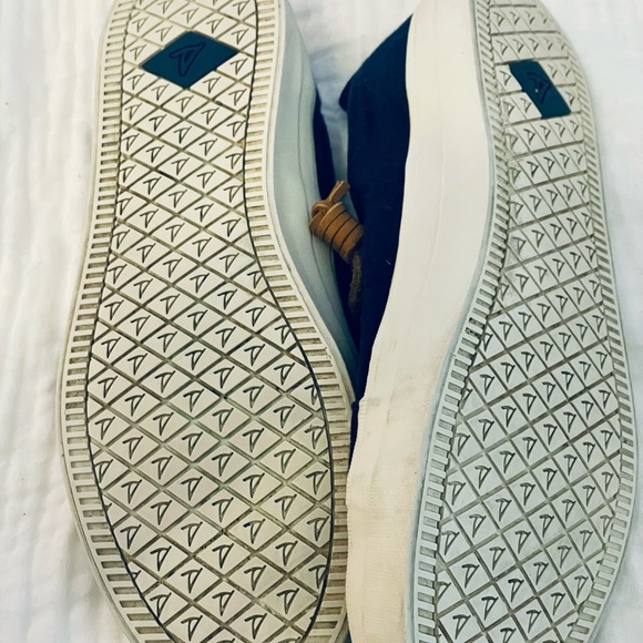 Sperry Navy Women's 10 Cloth Slip On Boat‎ Shoes Sneakers  Excellent Pier Wave - Picture 6 of 8